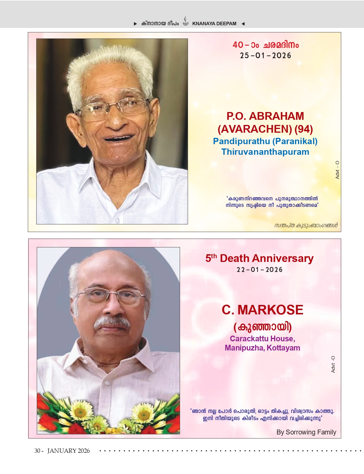 Death Anniversaries